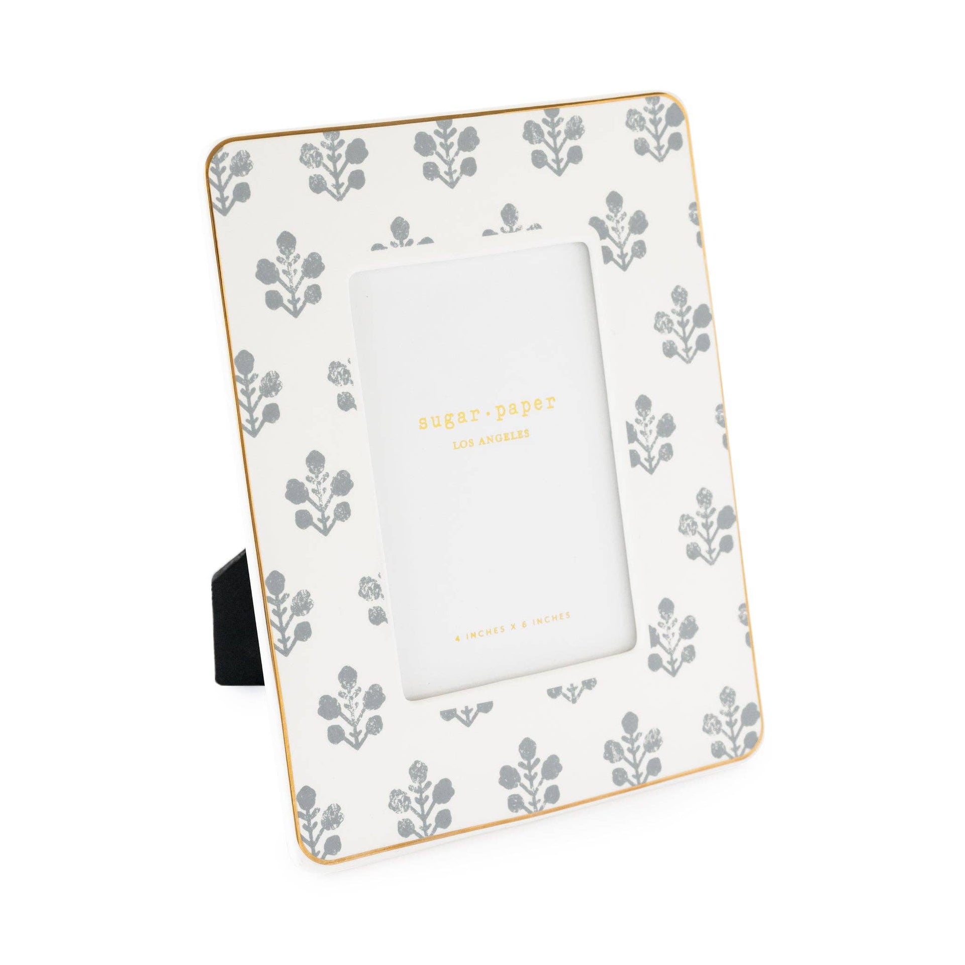 Slate Floral Ceramic Picture Frame | 4" x 6"