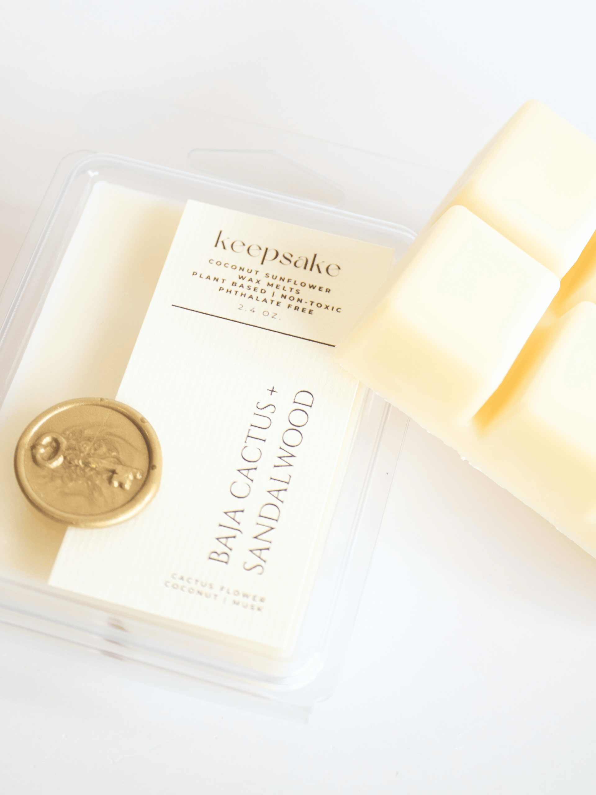 Keepsake Candle Curated Wax Melts – Baja Cactus + Sandalwood | 2.4 oz