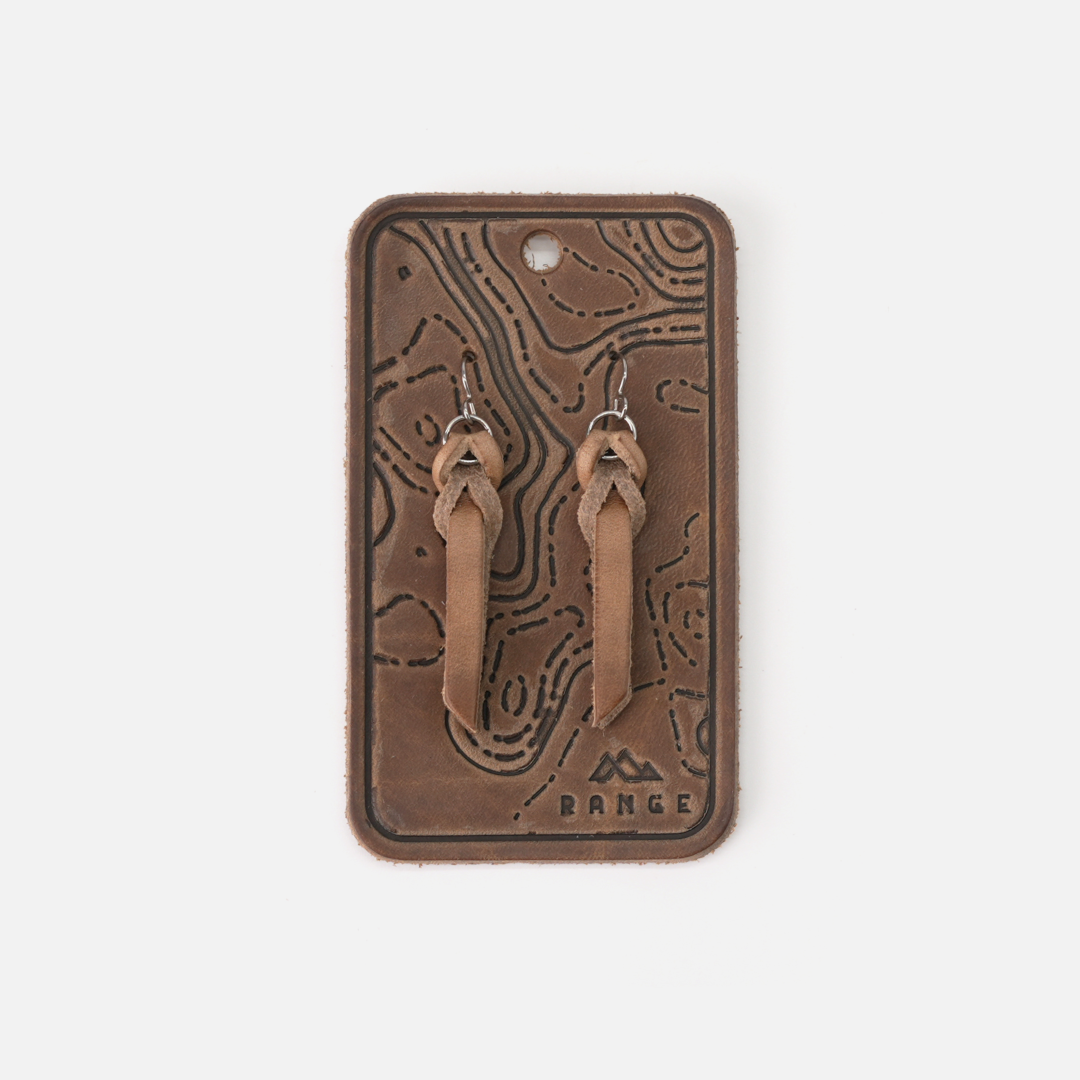 Braided Full-Grain Leather Drop Earrings | Niche&Co.