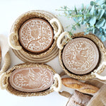 Handmade Bread Warmer & Wicker Basket - Bird Round | Niche&Co.