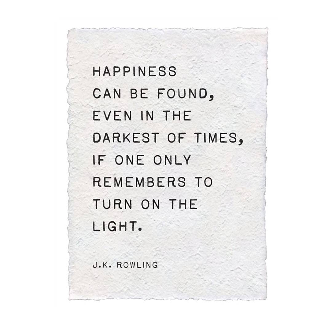 Sugarboo Handmade Paper Print  "Happiness Can Be Found"