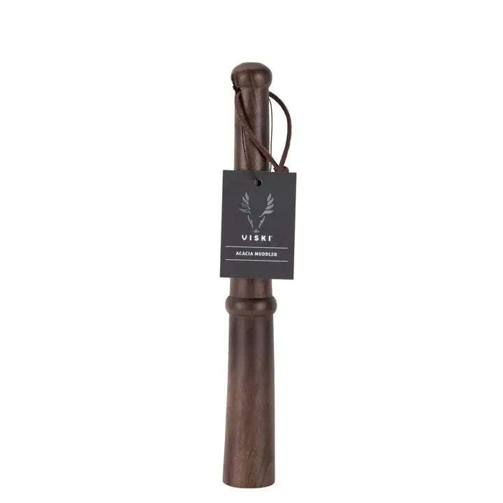Viski - Viski Professional 12" Acacia Wood Muddler w/ Hanging Strap