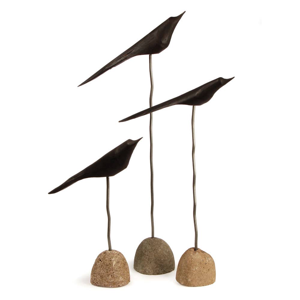 The Flock – Set of 3 Black Handcrafted Sculptures | Niche&Co.