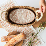Handmade Bread Warmer & Wicker Basket - Owl Oval | Niche&Co.
