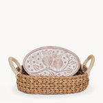 Handmade Bread Warmer & Wicker Basket - Owl Oval | Niche&Co.