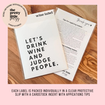 About Fucking Time - Wine Label