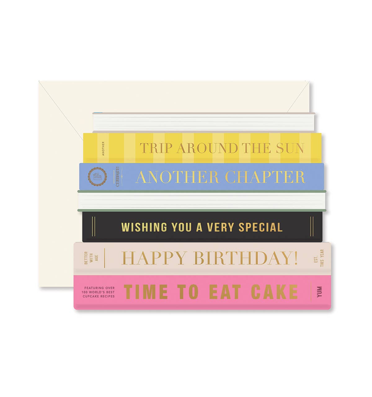 Birthday Books Die Cut Greeting Card