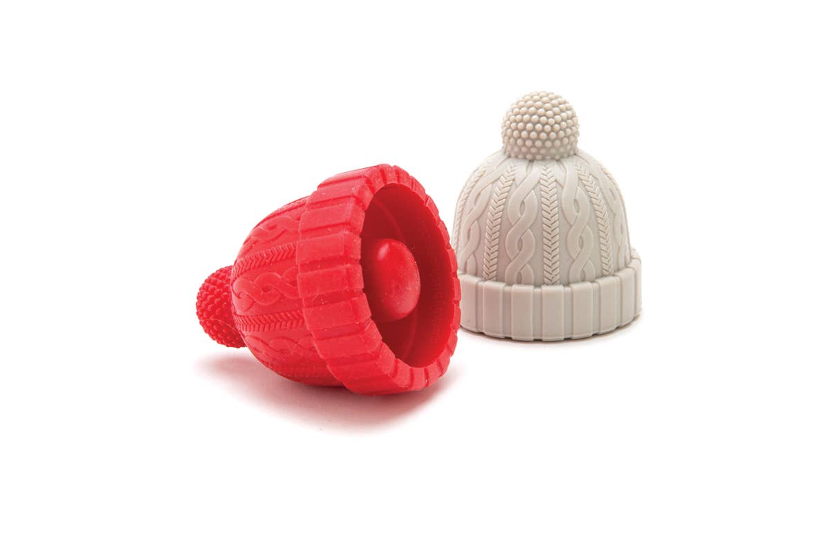 Monkey Business Design USA LLC - Beanie - Pack of 2 | Bottle Stoppers: Red & Grey