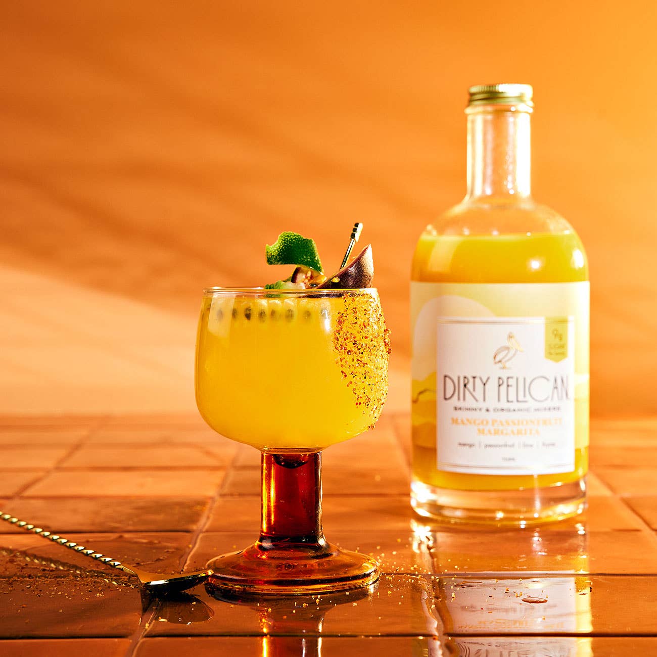 Dirty Pelican Mango Passionfruit Margarita Cocktail Mixer 750mL