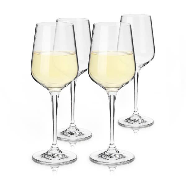 Viski - Reserve Inez European Crystal Chardonnay Glasses - Set of 4