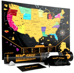 Newverest Scratch Off USA Map 24" x 17"
