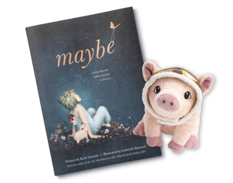 Maybe Book and Flying Pig Plush Gift Set