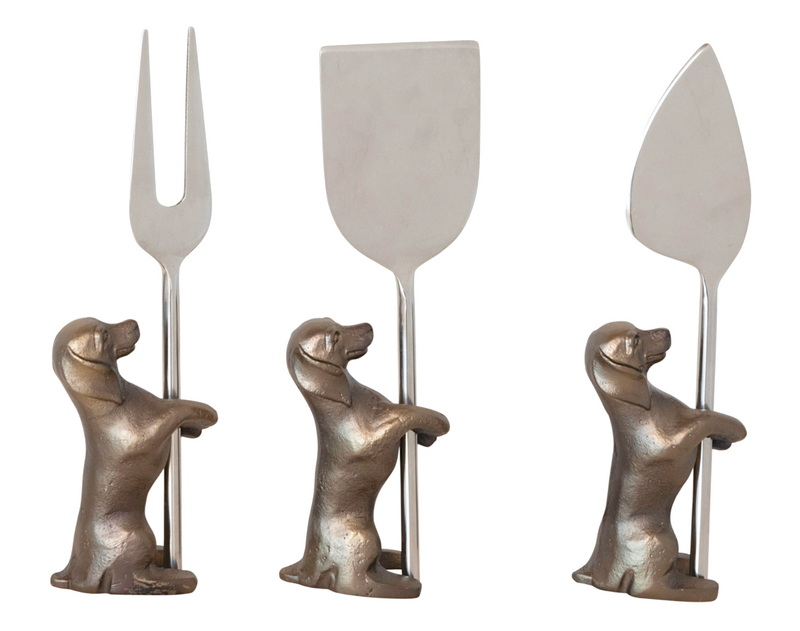 Cheese Knives w/ Dog Stands