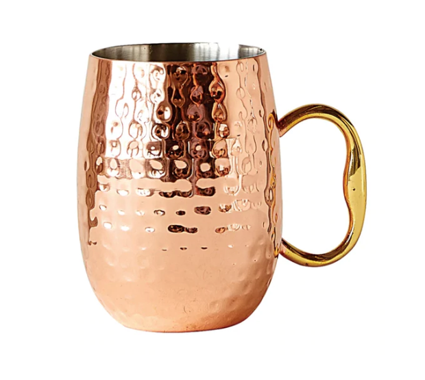 Hammered Stainless Steel Mule Mug, Copper Finis
