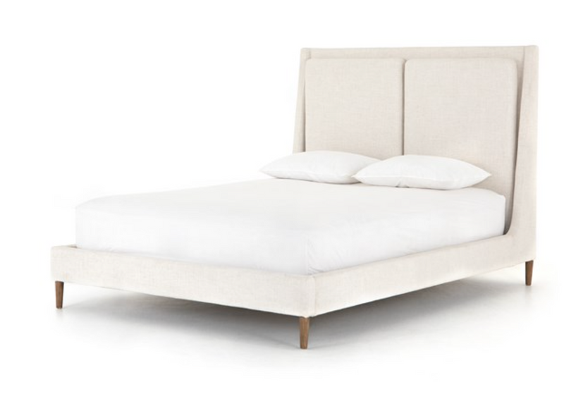 Cream Linen Bed
