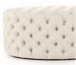 Large Ivory Tufted  Ottoman