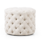 Small Ivory Tufted  Ottoman